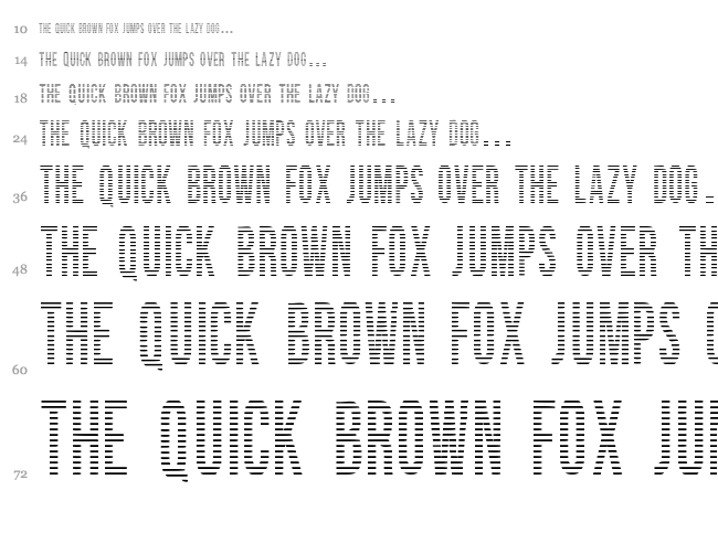 Woodcutter Lines font waterfall